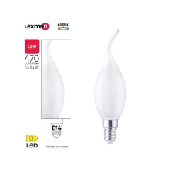 Lex E14 Fil Pło 3,4W 470 lm 4Tk mlGl