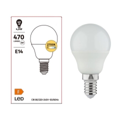 Lex E14 Smd Kul 4,9W470 lm2,7Tk240St Mlpl