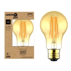 Lex E27 Fil Bań 4,2W 470 lm 2Tk Amb Gl