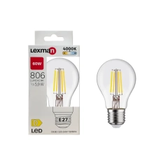 Lex E27 Fil Bań 5,9W 806 lm 4Tk Cl Gl