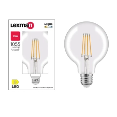 Lex E27 Fil G95 7,8W 1055 lm 4Tk Cl Gl