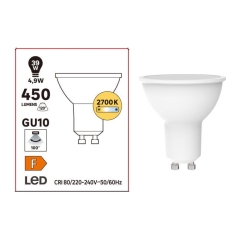 Lex Gu10 4,9W 450 lm 2,7Tk 100St mlPl