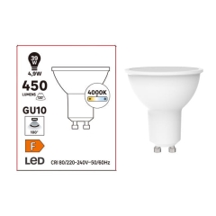 Lex Gu10 4,9W 450 lm 4Tk 100St mlPl