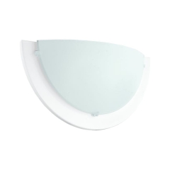 Półplafon Iceberg 1 x e27 29 cm Szkło Biały