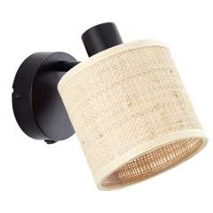 Reflektorek Carvi 1 x e14 Czarny Raffia