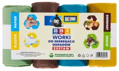 Worki na  Smieci 35  l 4 Razy 20 szt/Mix