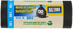 Worki na  Smieci Zwykle 60  l 10  szt/Czarne