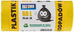 Worki Zolte 25  szt 60 L