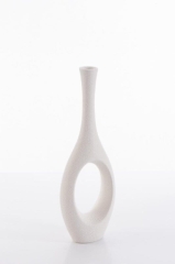 Wazon Dekoracyjny Riso 12 x 6 x 36 cm Kremowy