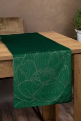 Obrus Blink 35 x 220 cm Ciemnozielony