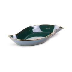 Patera Dekoracyjna Amora 31 x 17 x 5 cm Zielona