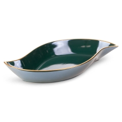 Patera Dekoracyjna Amora 36 x 18 x 5 cm Zielona