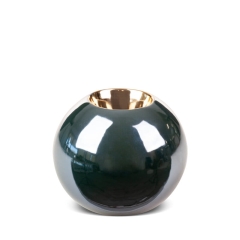 Świecznik Dekoracyjny Amora 9 x 8 cm Zielony 2 szt.