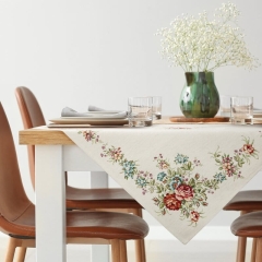 Obrus Z Gobeliny Szelinowej 100 x 100 cm Naturalny