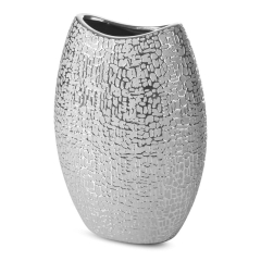 Wazon Dekoracyjny Riso 18 x 9 x 26 cm Srebrny