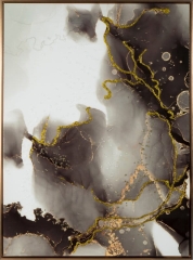 Obraz ręcznie malowany 73 x 103 cm Biały