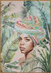 Obraz ręcznie malowany 70 x 100 cm Zielony