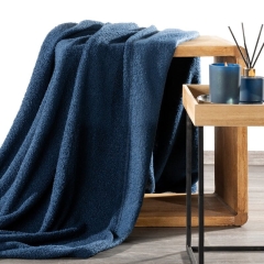 Koc Bukla 70 x 160 cm Granatowy