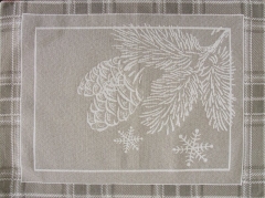 Obrus Gobelinowy 35 x 45 cm Ciemnobeżowy