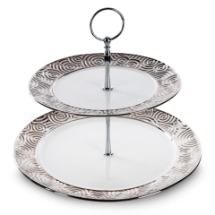 Patera Dekoracyjna Altea  26 x 26 cm Srebrna