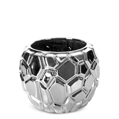 Ceramika 19 x 19 x 14 cm Srebrna