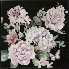 Obraz ręcznie malowany 60 x 60 cm Czarny