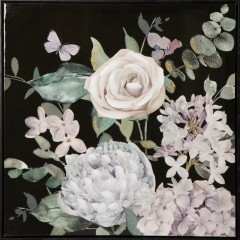 Obraz ręcznie malowany 60 x 60 cm Czarny