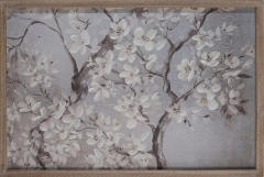 Obraz ręcznie malowany 60 x 40 cm Beżowy