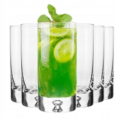 Wysokie szklanki Lagrima KROSNO 6szt 300ml do napojów drinków z grubym dnem