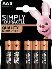 Baterie AA Simply 5 szt., Duracell