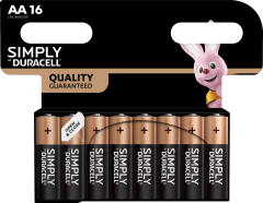 Baterie Duracel AA Simply 16 szt.