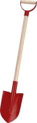 Mały szpadel ogrodowy z drewnianym trzonkiem - 69 cm