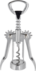 Korkociąg z otwieraczem do butelek - Chromowane aluminium, 17 cm