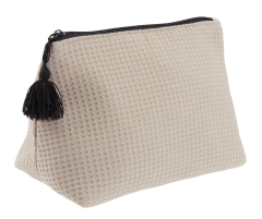 Kosmetyczka Beżowa Podróżna Turystyczna Organizer na Kosmetyki Zamek Duża