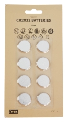Alkaliczne baterie Wilmer Cr2032 8 Sztuk do Zegarka Kalkulatora Mocne