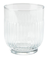 Szklanka do picia na napoje wodę lemoniadę ryflowana transparentna 330ml