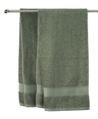 Zielony ręcznik kąpielowy duży bawełna 100% miękki chłonny 70 x 140 cm