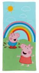 Dziecięcy ręcznik kąpielowy Świnka Peppa dla dzieci miękki bawełniany 100%