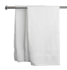 Biały klasyczny ręcznik kąpielowy hotelowy do twarzy włosów bawełna 50x90cm