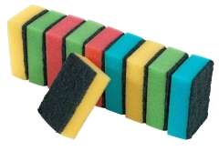 Zmywak Gąbka do Mycia Naczyń Kuchenna ZESTAW 10 sztuk Wielokolorowe