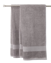 Szary ręcznik kąpielowy plażowy 70 x 140 cm bawełna 100% solidny wytrzymały