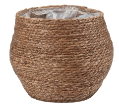 Osłonka Doniczka Kwietnik Jutowa Sitowie Pleciona Naturalna do Salonu Boho