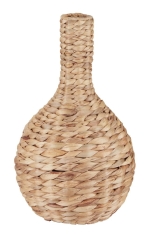 Naturalny jutowy pleciony wazon stal 25x41 cm boho styl na suche rośliny
