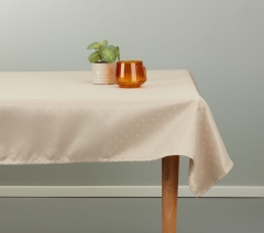 Wodoodporny Obrus Beżowy z Wzorem 140x240cm na Stół Ławę do Salonu Jadalni