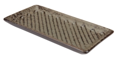 Ceramiczna szkliwiona matowa taca 11x21cm kamionka do toalety łazienki