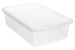 Pojemnik Schowek Plastikowy pod Łóżko Organizer z Pokrywką 30L Płaskie Dno