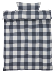 Pościel Flanelowa w Kratkę 140x200 Komplet Kołdra z Poszewką Bawełna 100%