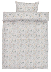 Kolorowy Komplet Pościeli Bawełna Flanelowa 140x200 Poduszka Kołdra Guziki