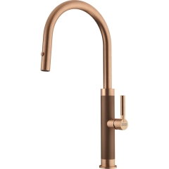 Bateria kuchenna Mythos Masterpiece pull-out spray Miedziany
