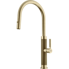 Bateria kuchenna Mythos Masterpiece pull-out spray Złoto